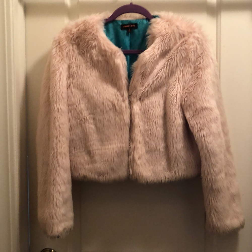 Cropped Faux Fur Coat